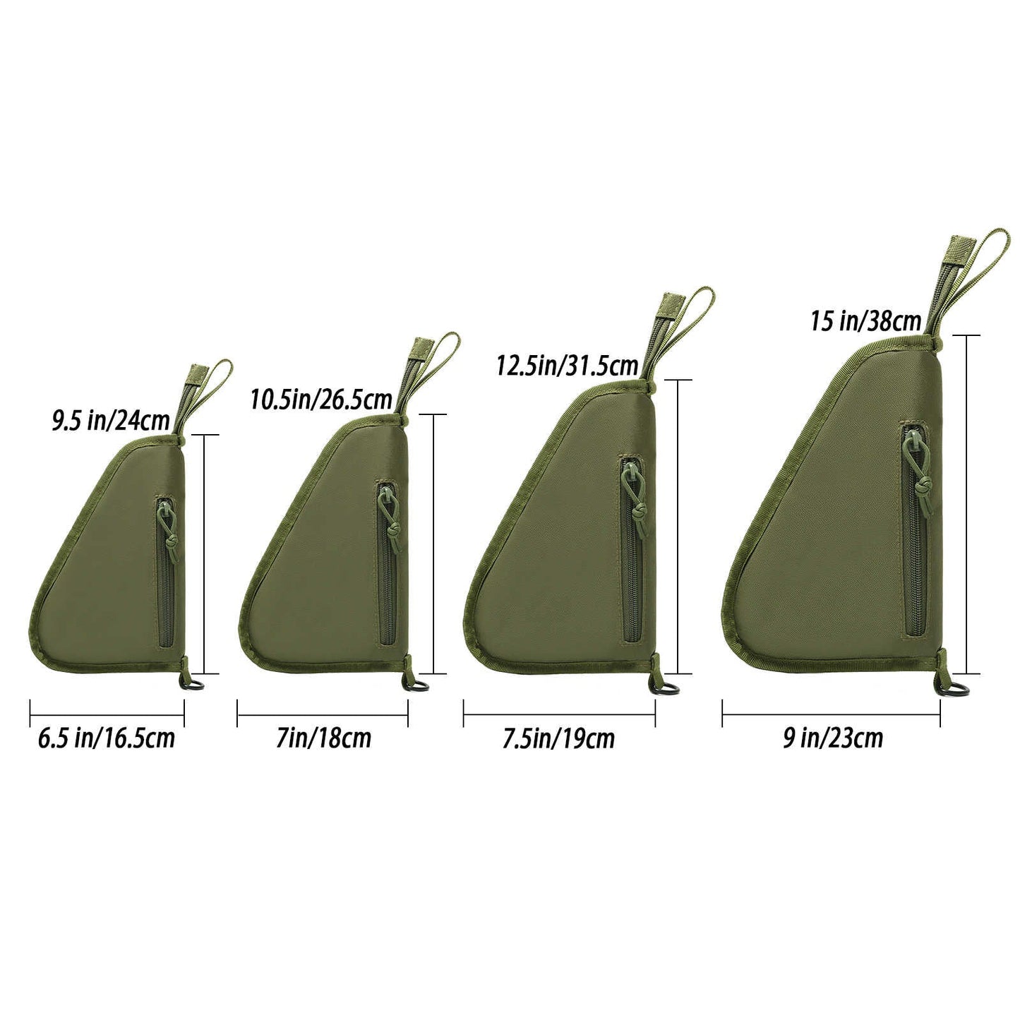 Multi-Size Nylon Tactical Pistol Carry Bag