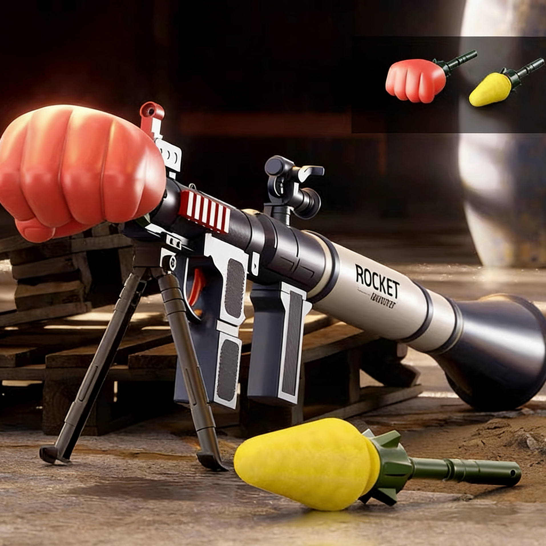 Manual Single Shot Nerf Rocket Launcher