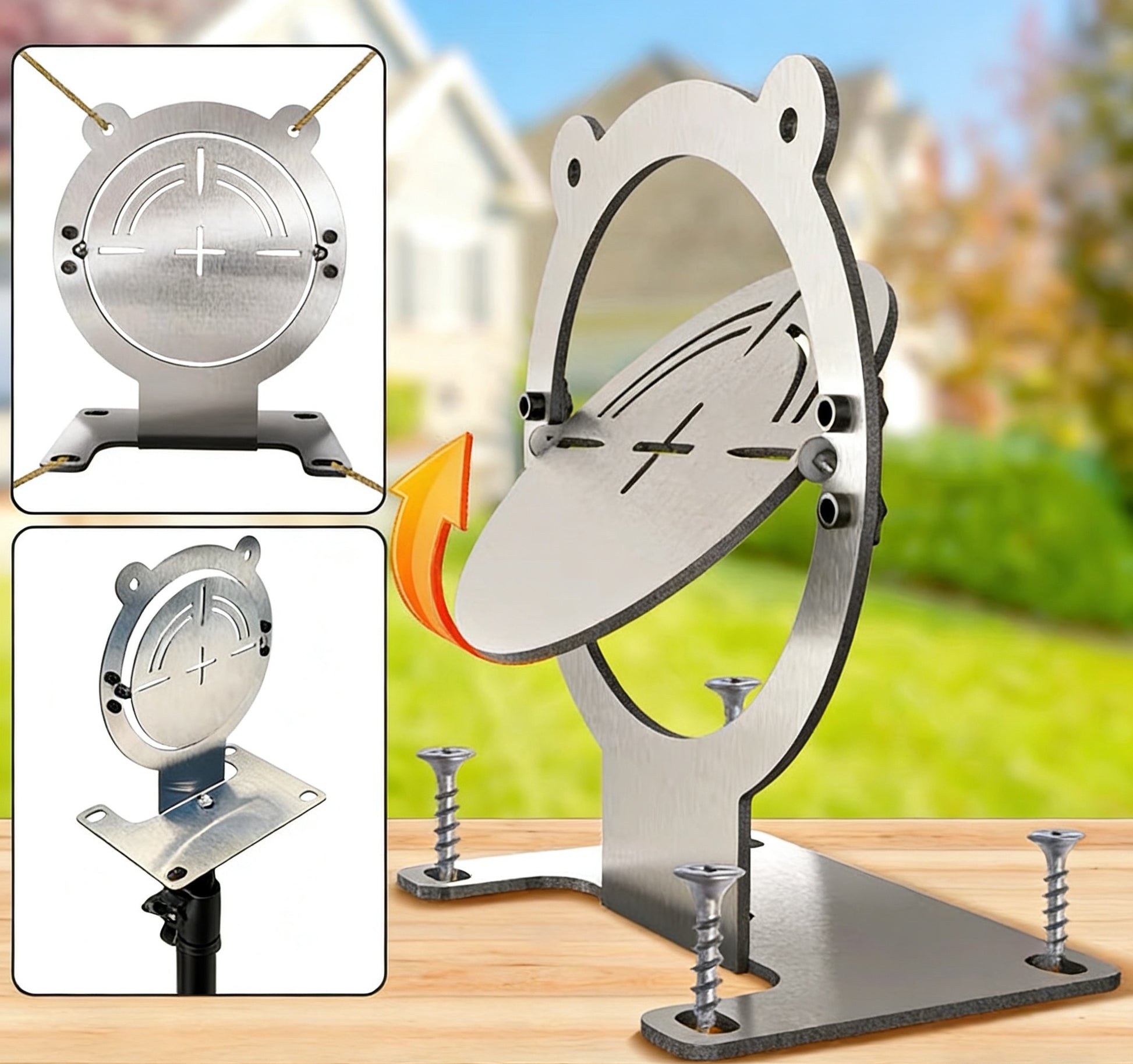 Bear Flip Target – Stainless Steel Reset Target
