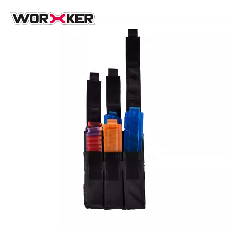 WORKER Triple Double-Layer Tactical Belt Pouch