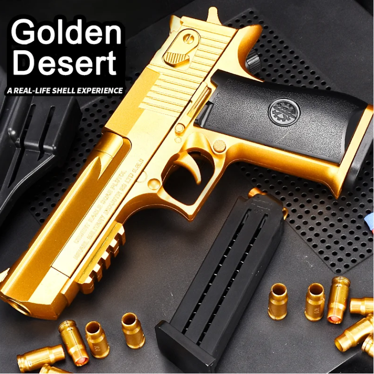 Golden Desert Eagle Shell Ejecting Nerf Pistol