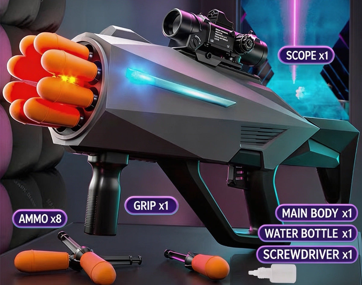 Cyberpunk 8-Shot Nerf Rocket Launcher
